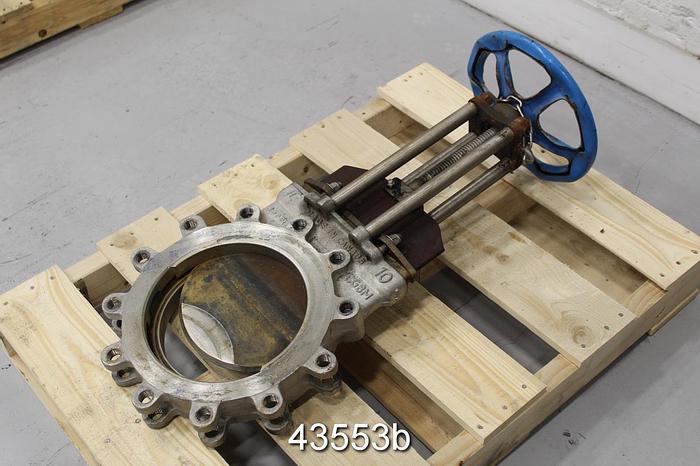 Used True Line 10" Hand Operated Knife Gate Valve #43553