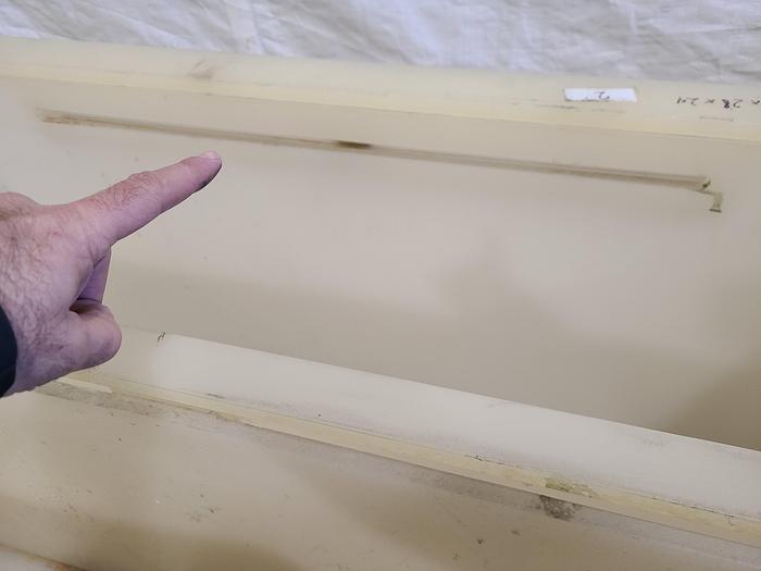 Used Polypro Tank Counter Flow Rinse side and bottom support 70" x 28" x 29" Removable Partition - LARRY PLEASE CHECK DEMENTIONS