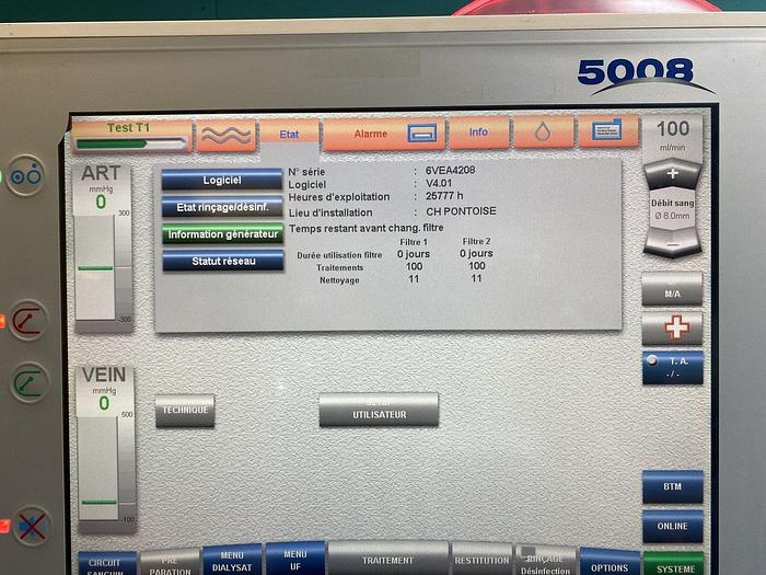 Used Fresenius Medical Care 5008 Dialysegerät, 25777 h