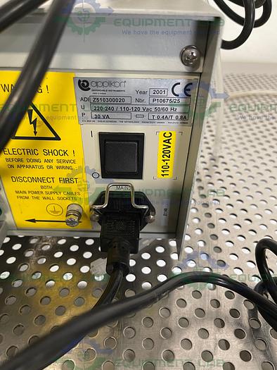 Used Applikon ADI 1030 Bio Controller w/ Watson Marlow 101U/R, Cole Parmer Flowmeter