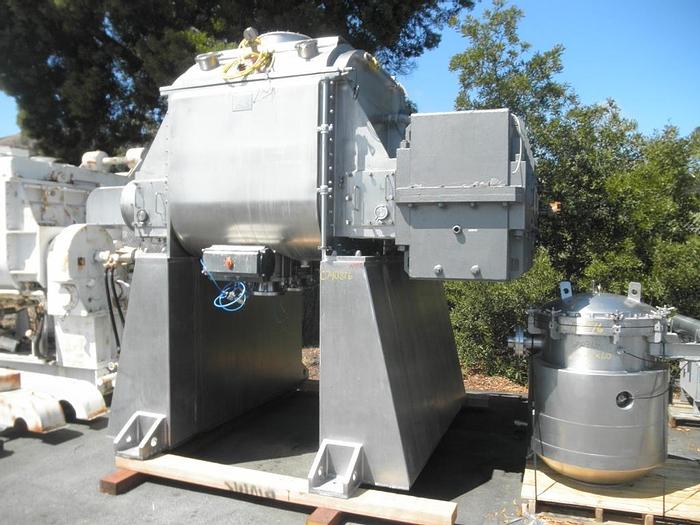 Used 200 GALLON AARON PROCESS DOUBLE ARM VACUUM MIXER/DRYER – S/S – VACUUM & JACKETED (#9391)