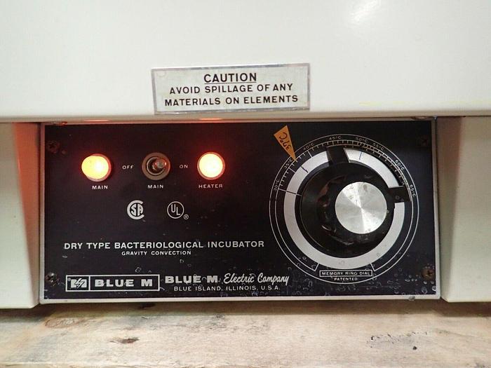 Used Blue M Model 200A Dry Type Bacteriological Incubator Gravity Convection