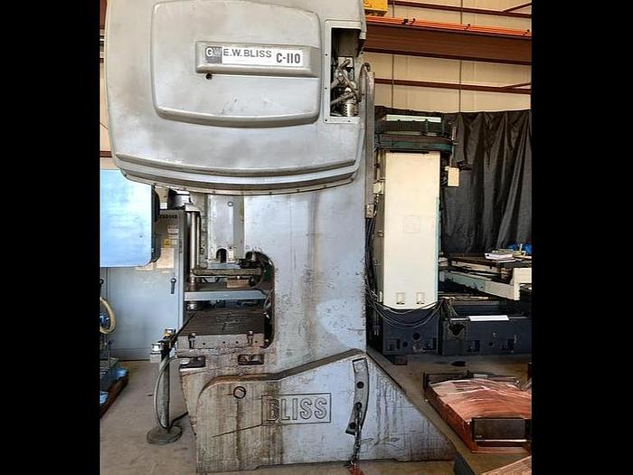 Used BLISS C-110 GEAR DRIVEN OBI PRESS