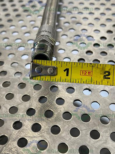 Used 36" Stainless Steel Braided Hose  w/ 1/2" Threaded Fitting