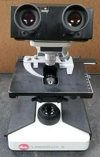 Used Leitz Laborlux S Microscope 020-505-030 with 3 Objectives