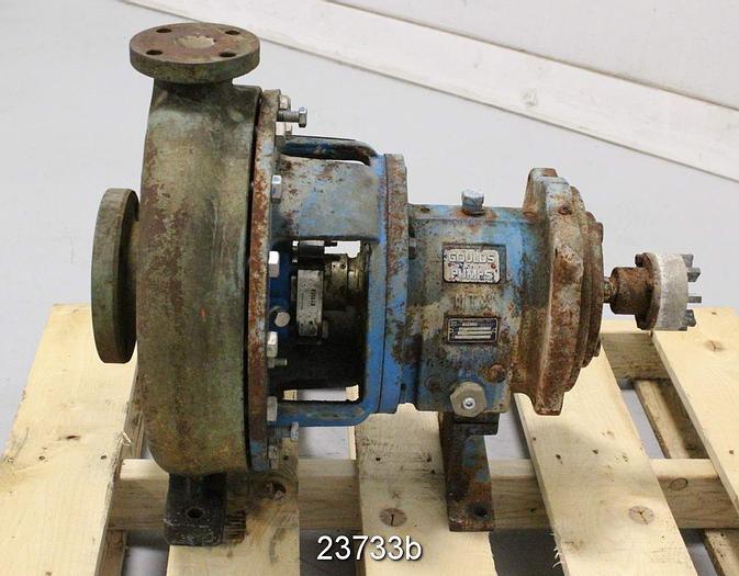 Used Goulds 3196MTX Pump, 1.5x3x13, Stainless Steel Casing, 6-Vane 11" Impeller #23733