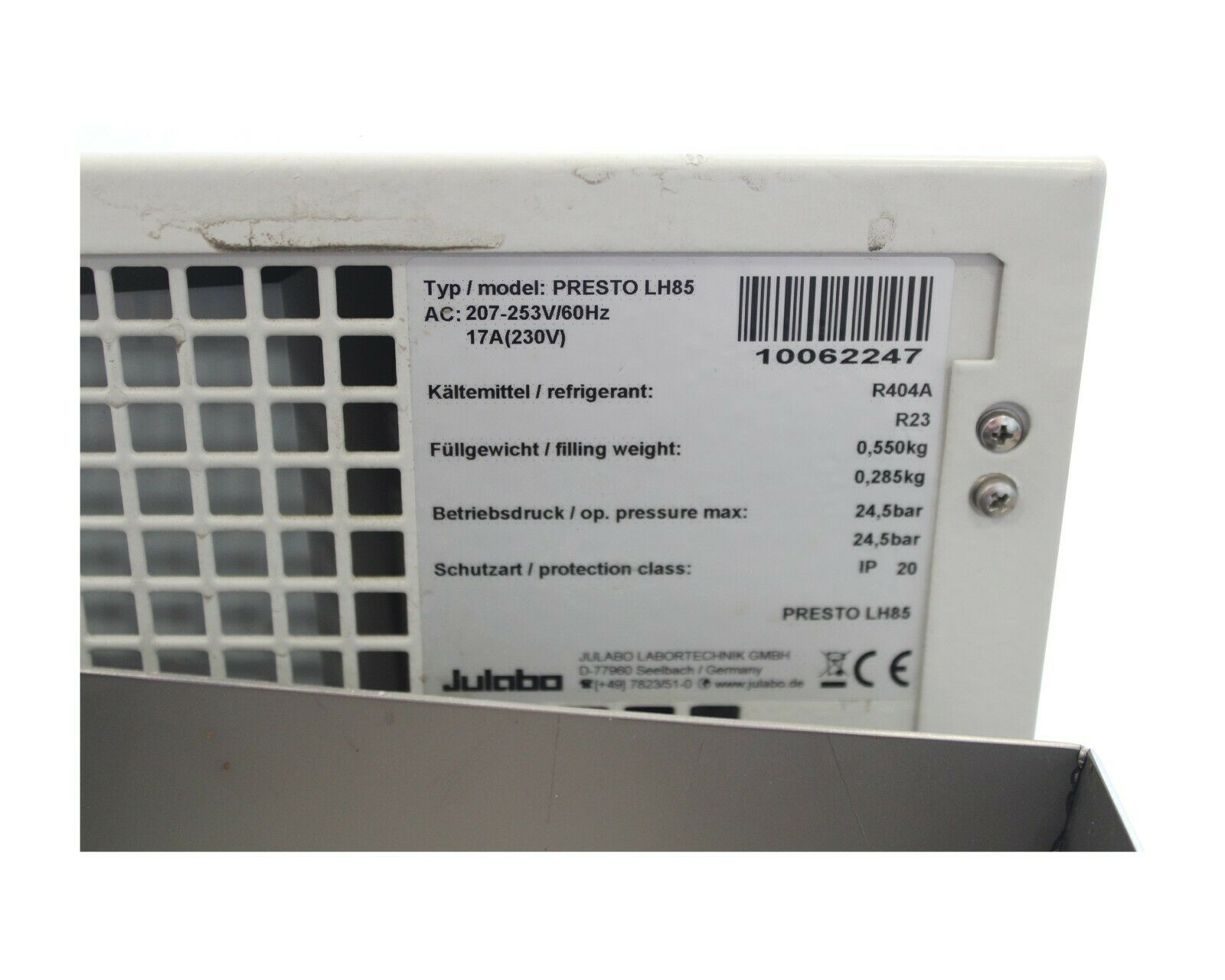 Used JULABO PRESTO LH85 HIGHLY DYNAMIC TEMPERATURE CHILLER