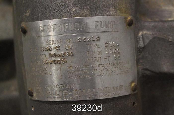 Used Allis Chalmers PWO 6x4x14 Pump #39230