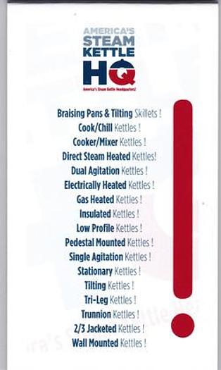 Used CROWN #KELS-40F, 40 GAL. STATIONARY, ELECTRIC STEAM KETTLE, w/ S/S E-Z LIFT COVER, 1.5" TANGENT DRAW OFF VALVE