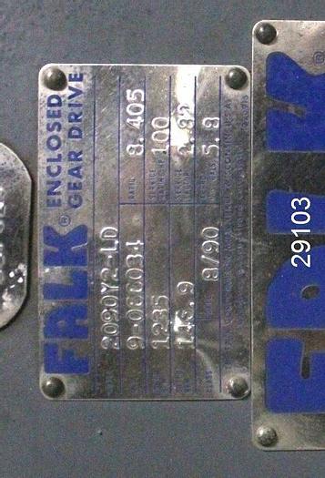 Used Falk 2090Y2-lD Reducer, Ratio 8.405:1 #29103