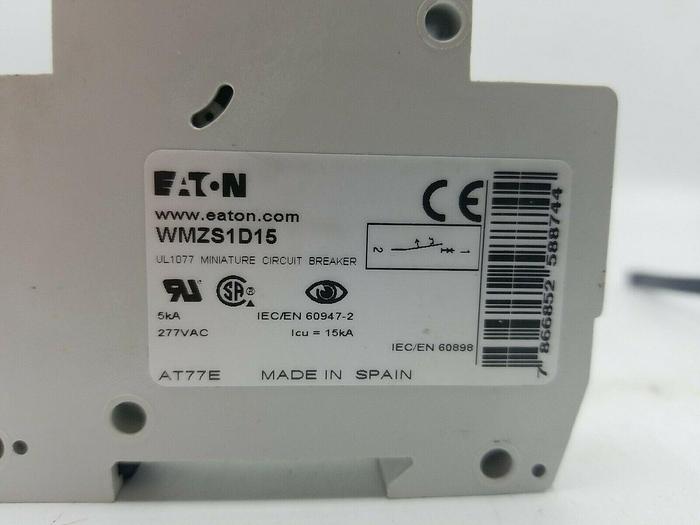 Used Eaton WMZS1D15 Circuit Breaker D15