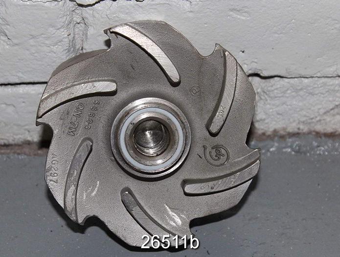Used Goulds 3196 Impeller, 2x3x6, 6-Vane 4.75" Stainless Steel Impeller #26511