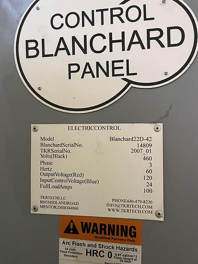 Used 2007 Blanchard 22-42 Rotary Surface Grinder