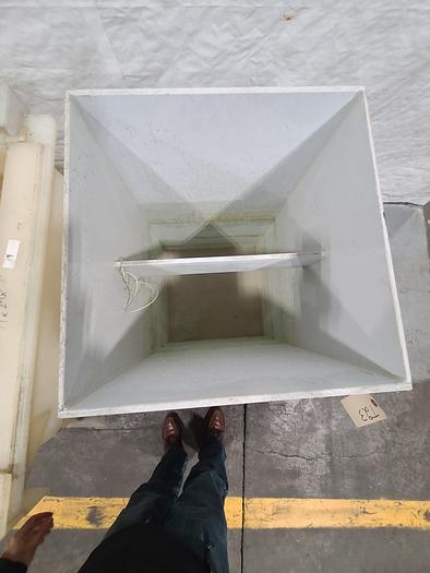 Used Polypro Tank Counter Flow Rinse side and bottom support 24" x 24" x 42"