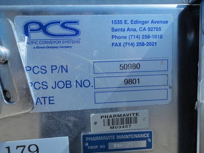 Used Conveyor, Belt, 7.75" X 11', Triple, System, S/st, #S740931