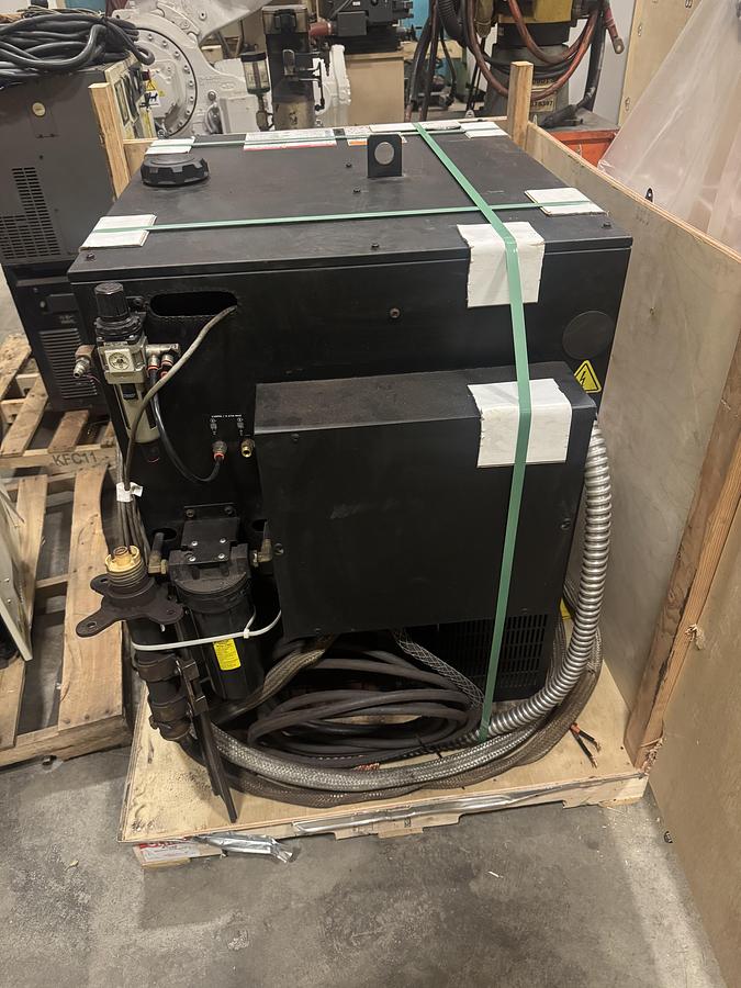 Used FANUC ARCMATE 120iC ROBOT WITH HYPERTHERM PLASMA CUTTER, R30iA CONTROLLER, PENDANT, AND CABLES