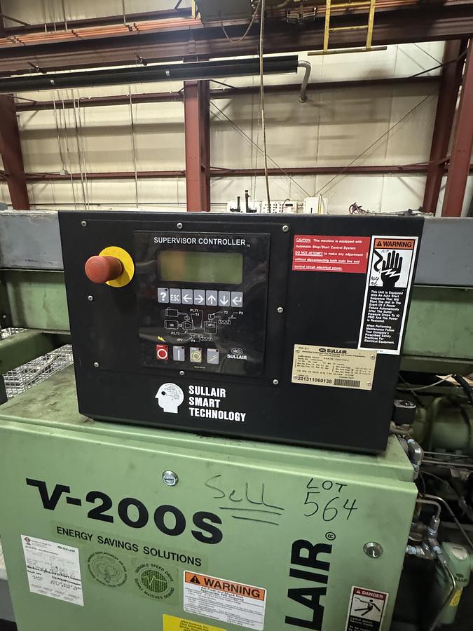 Used SULLAIR V-200S AIR COMPRESSOR 125 PSI 888 CFM CAPACITY