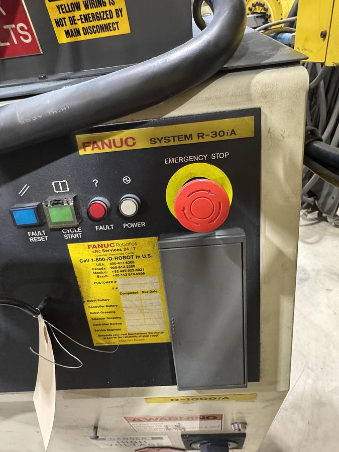 Used FANUC R-1000iA/80F 6 AXIS ROBOT WITH R-30iA CONTROL FOR SALE, 80 KG LIFT X 2230 MM REACH