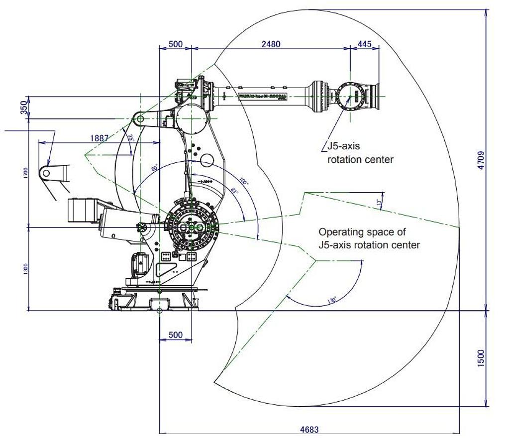 Used FANUC M-2000iA/900L 6 AXIS ROBOT WITH R-30iB CONTROL 