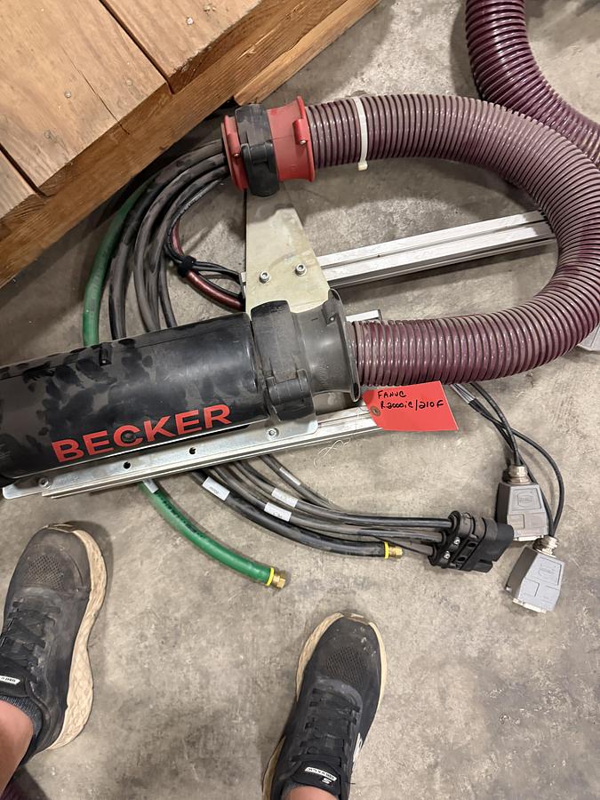 Used Becker Robot Dress Pack. Came off a Fanuc R2000iC/210F Robot