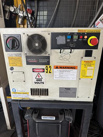 Used FANUC ARC MATE 100iC/8L MIG WELDING ROBOT WITH R-30iB AND LINCOLN R350 POWER SUPPLY
