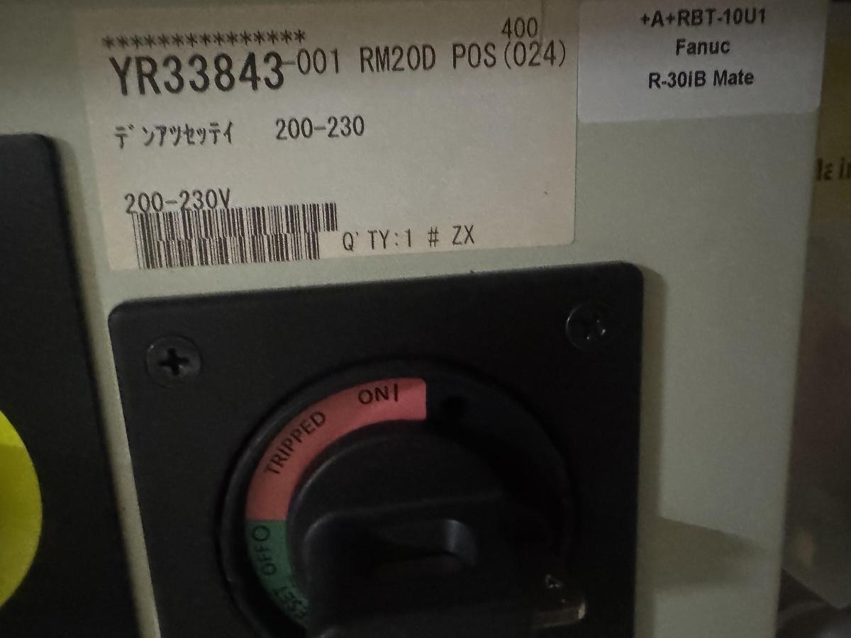 Used FANUC M-20iD/25 ROBOT WITH R-30iB PLUS CONTROLLER, PENDANT, CABLES.  NEVER IN PRODUCTION!