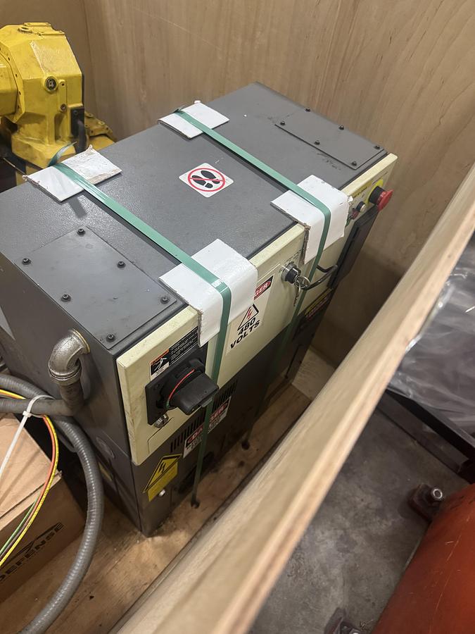 Used FANUC ARCMATE 120iC ROBOT WITH HYPERTHERM PLASMA CUTTER, R30iA CONTROLLER, PENDANT, AND CABLES