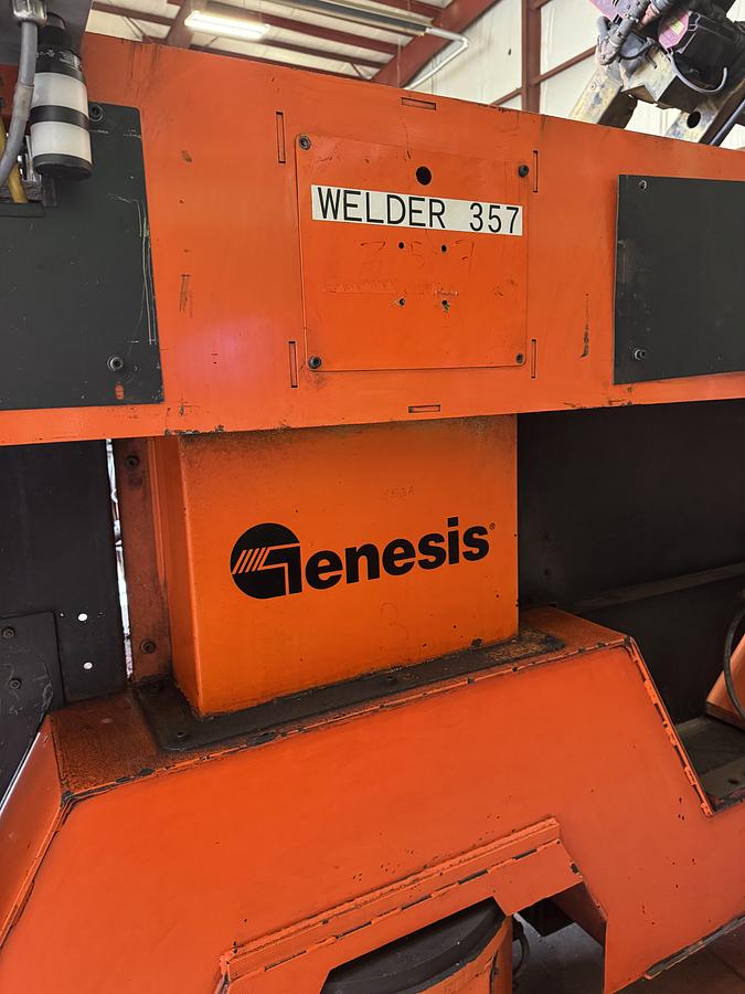 Used GENESIS SYSTEM 3X DUAL TRUNION MIG WELDING CELL WITH 2 ARC MATE 100iC R-30iB ROBOTS