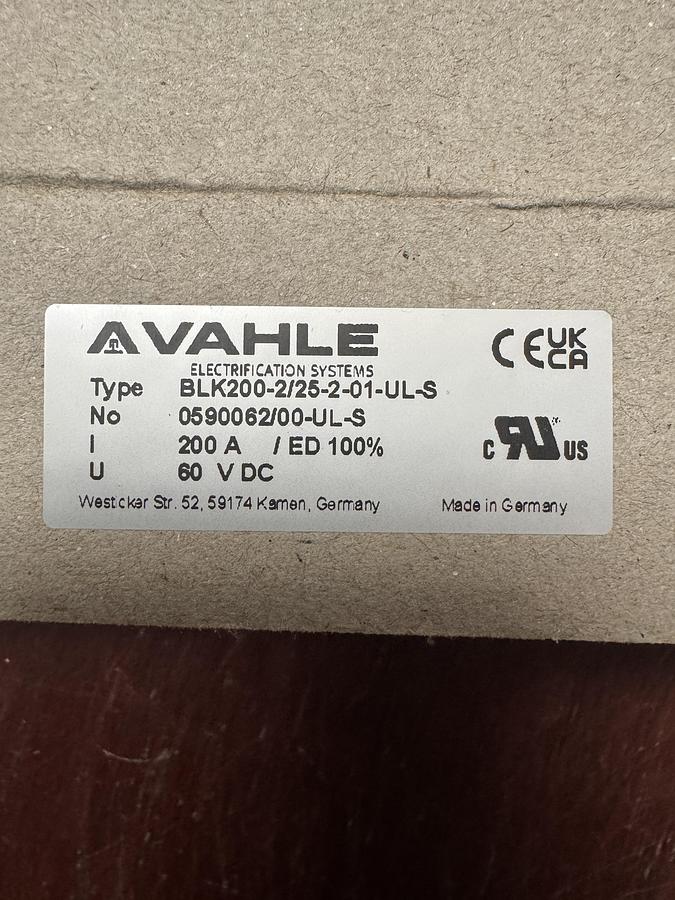 VAHLE BLK200-2/25-2-01-UL-S CHARGING CONTACT