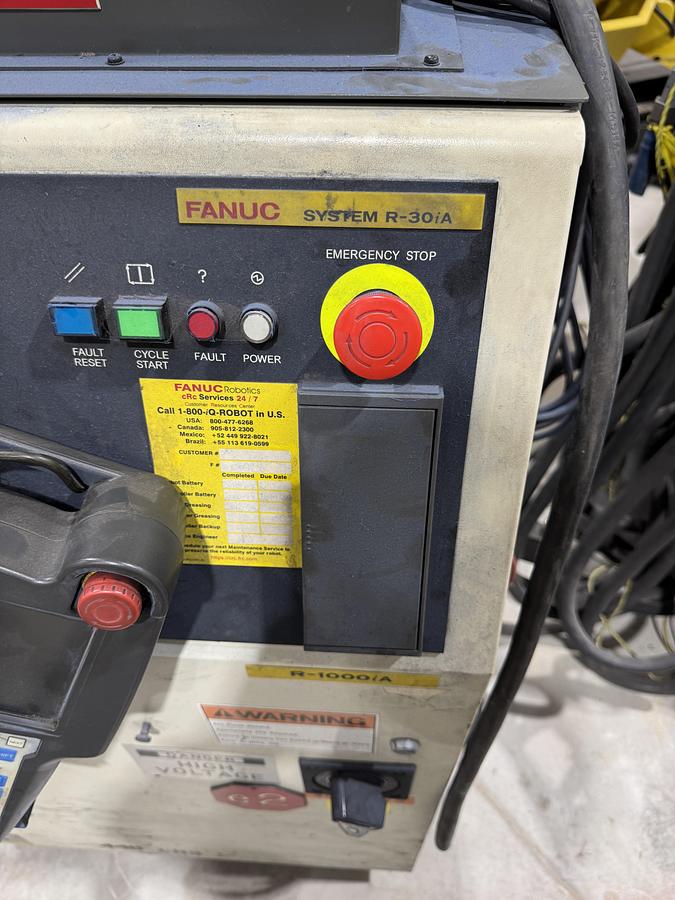 Used FANUC R-1000iA/80F 6 AXIS ROBOT WITH R-30iA CONTROL FOR SALE, 80 KG LIFT X 2230 MM REACH