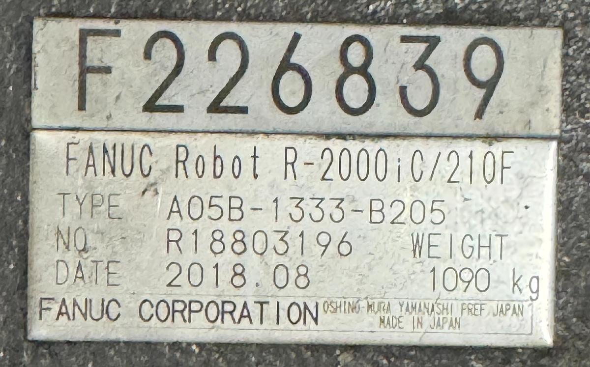 Used USED FANUC R-2000iC/210F 6 AXIS ROBOT R-30iB PLUS FOR SALE