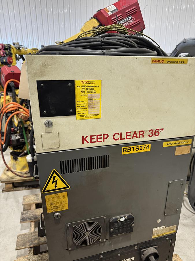 Used FANUC ARC MATE 100iC 6 AXIS MIG WELDING ROBOT WITH R-30iA CONTROL