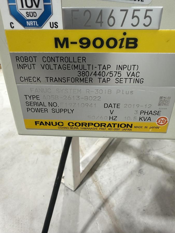 Used FANUC M-900iB/280L Robot, R-30iB Plus Control, Used, 2019