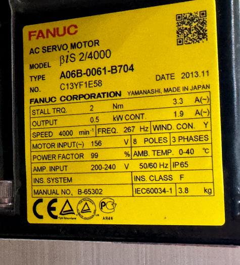 Used MECHATRONIC 56" TRAVLE LINEAR RAIL/RTU FOR LR MATE 200iD ROBOTS W/ FANUC SERVO MOTOR AND CABLES