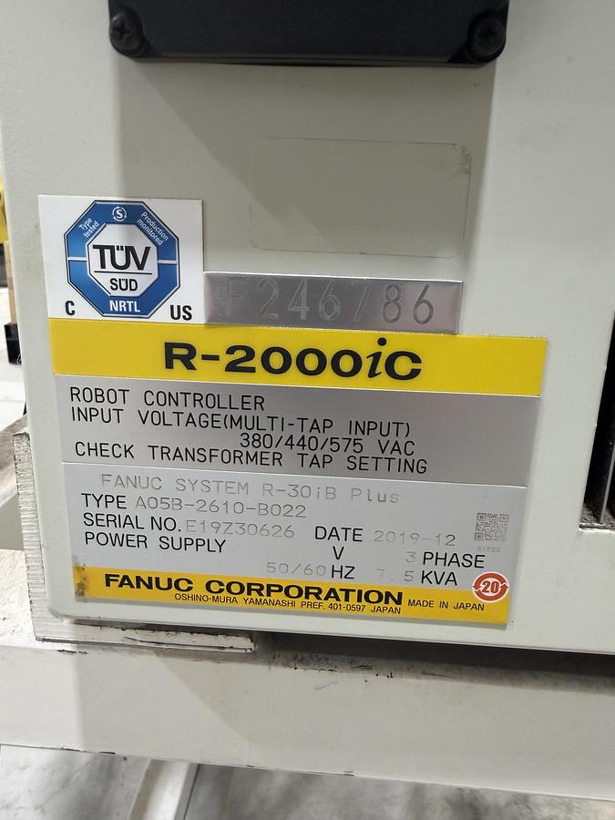 Used FANUC R-2000iC/210F robot, R-30iB Plus Controller, 2019, Used
