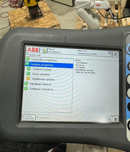 Used 2015 ABB IRB 120 WITH IRC5 CONTROLLER, PENDANT, CABLES, ONLY 25 HOURS