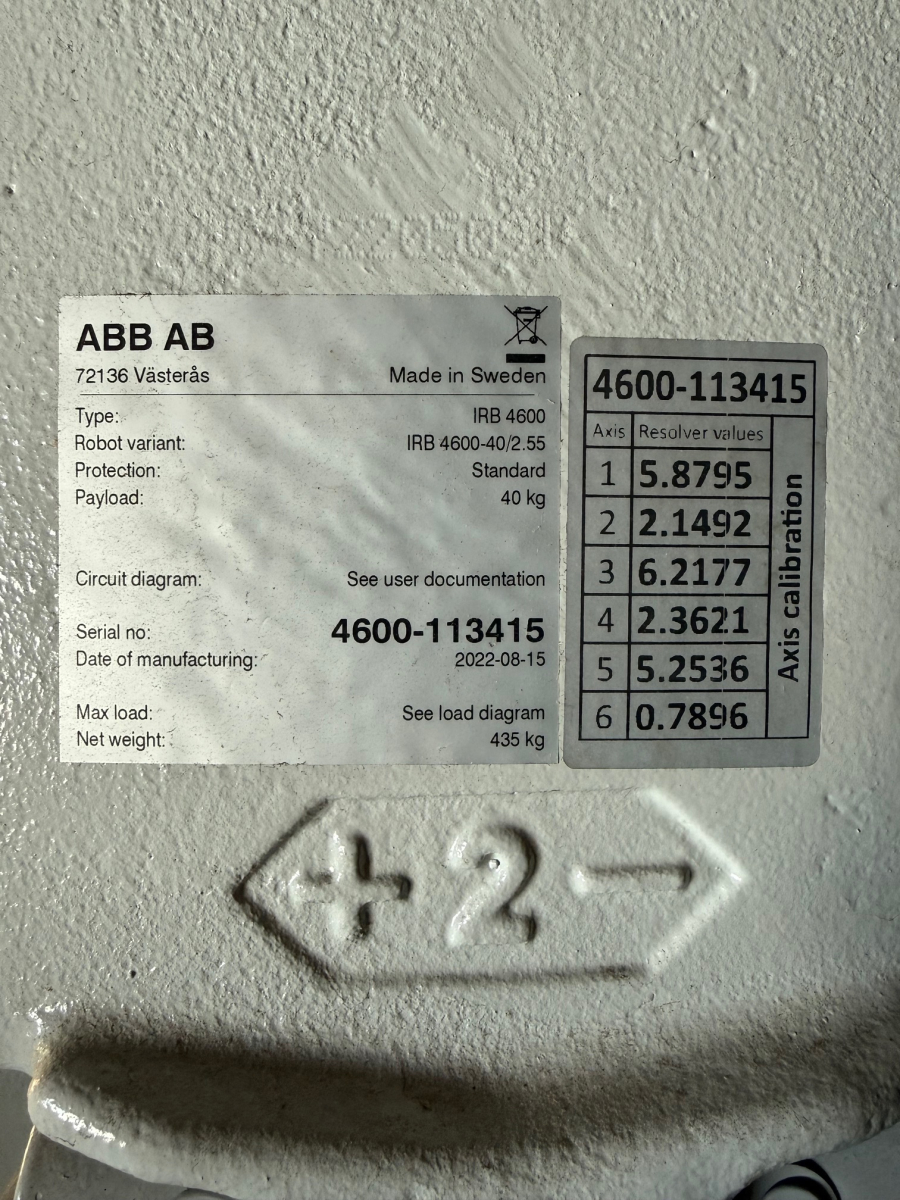 Used ABB IRB 4600-40/2.55 ROBOT 6 AXIS WITH IRC5 CONTROLLER NEW 2022 LIKE NEW