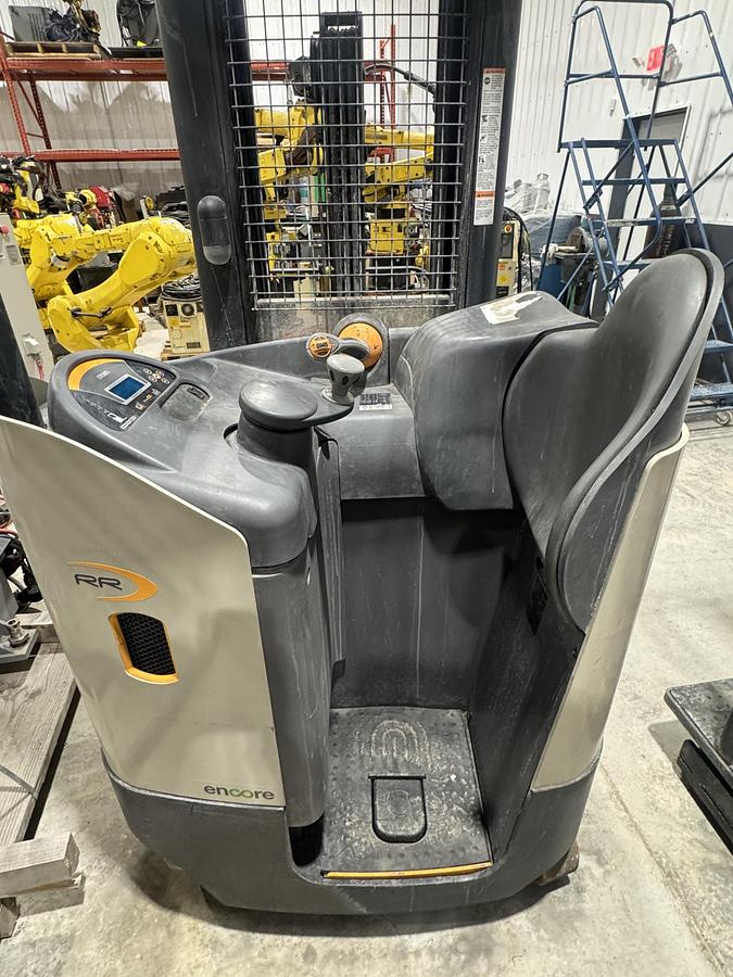 Used CROWN MODEL RR5725-35 NARROW ISLE FORKLIFT STAND UP ELECTRIC