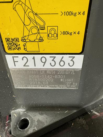 Used FANUC LR MATE 200iD/7L ROBOTIC CELL WITH R-30iB PLUS WITH ENCLOSURE LIGHT CURTAINS VISION READY