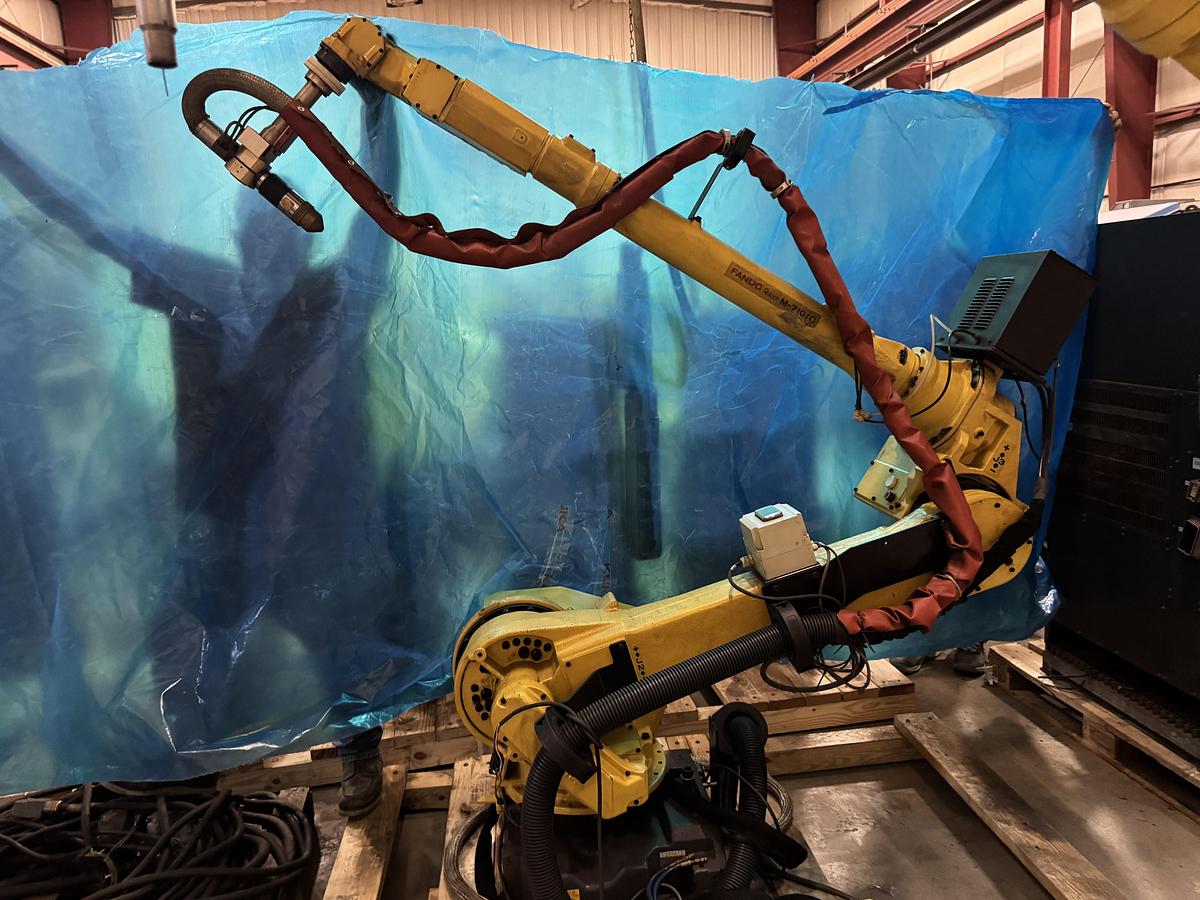 Used Fanuc M-710iC/12L 6 Axis 3 Meter Reach Plasma Cutting Robot With R-30iB Plus Control