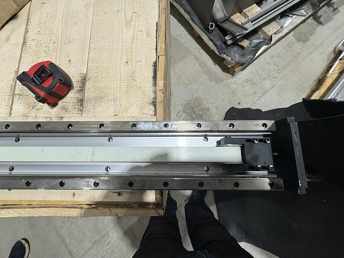 Used MECHATRONIC 56" TRAVLE LINEAR RAIL/RTU FOR LR MATE 200iD ROBOTS W/ FANUC SERVO MOTOR AND CABLES