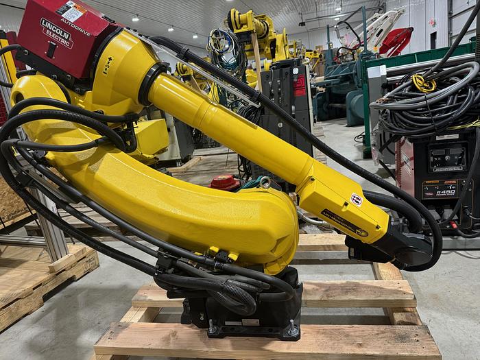 Used FANUC ARC MATE 120iD/12L, DUAL ARM, NEVER USED, R30iB PLUS, LINCOLN R450 WELDING POWER SUPPLY, TILT TURN POSITIONER