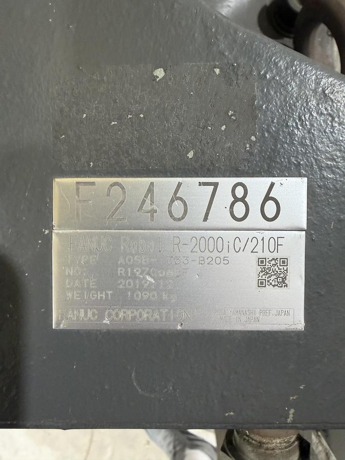 Used FANUC R-2000iC/210F robot, R-30iB Plus Controller, 2019, Used