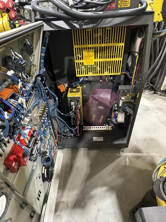 Used FANUC R-1000iA/80F 6 AXIS ROBOT WITH R-30iA CONTROL FOR SALE, 80 KG LIFT X 2230 MM REACH