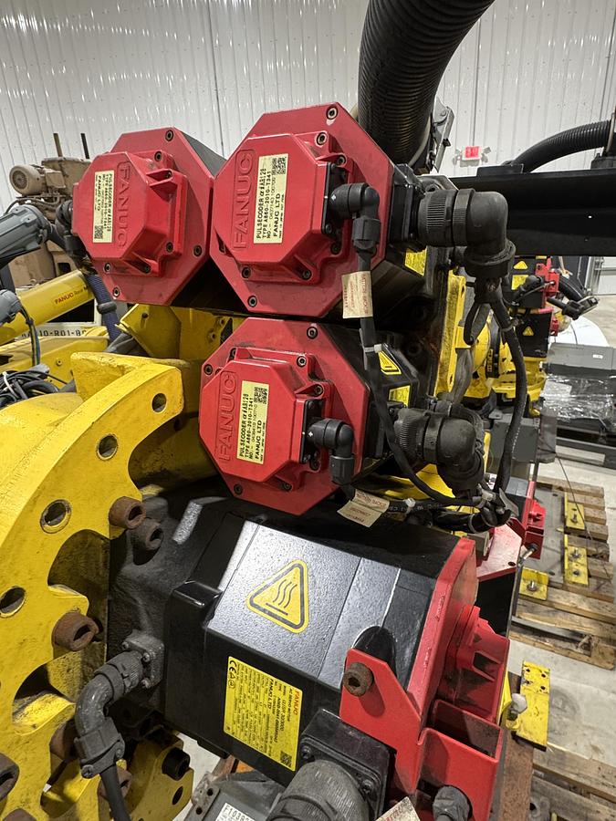 Used FANUC R-1000iA/80F 6 AXIS ROBOT WITH R-30iA CONTROL FOR SALE, 80 KG LIFT X 2230 MM REACH