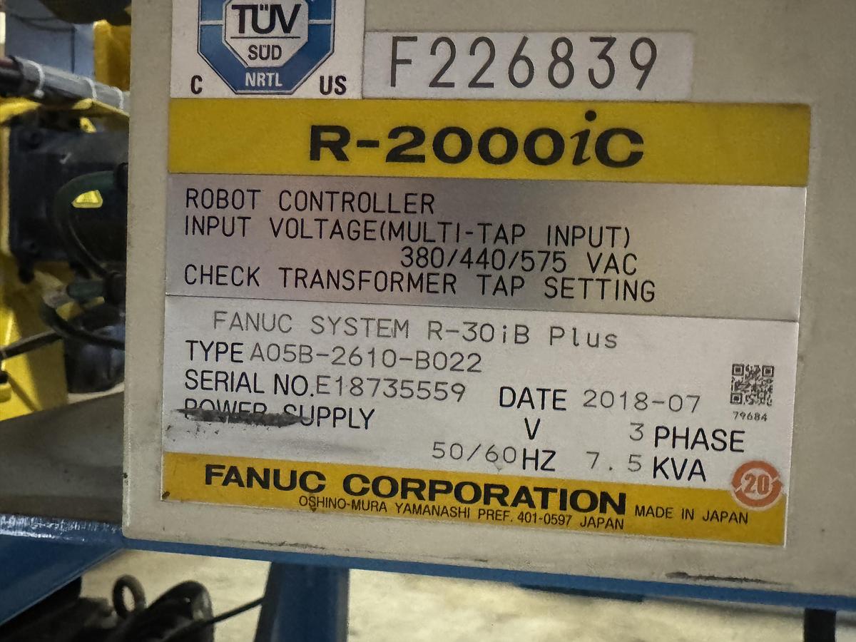 Used USED FANUC R-2000iC/210F 6 AXIS ROBOT R-30iB PLUS FOR SALE