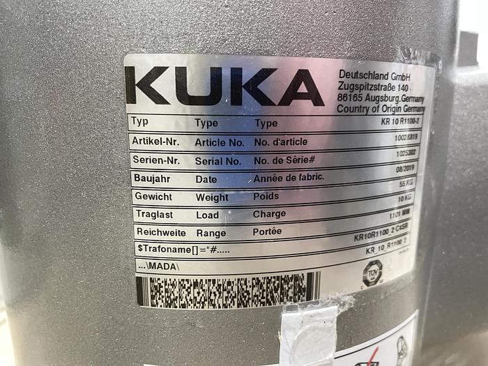 Used KUKA KR 10 R 1100 6 AXIS ROBOT WITH KRC4 CONTROLLER