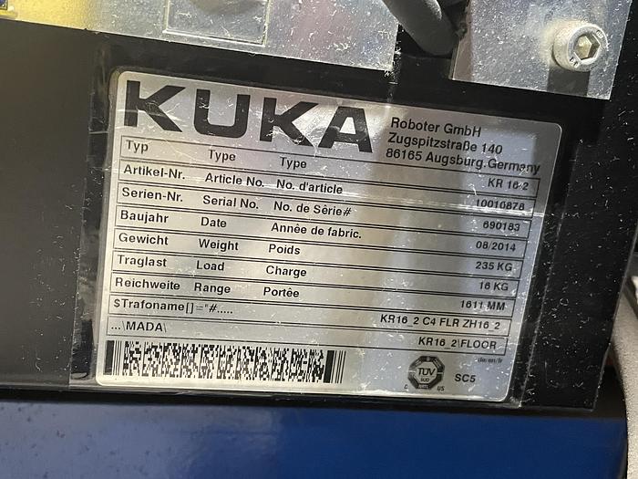 Used KUKA KR16-6 ROBOTIC TUBE BENDING CELL WITH KRC4 CONTROLLER, TEACH PENDANT, CABLES
