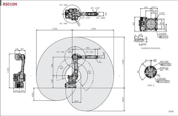 BRAND NEW KAWASAKI RS010N WITH F60 CONTROLLER, CABLES, TEACH PENDANT, AND 14 MONTH WARRANTY