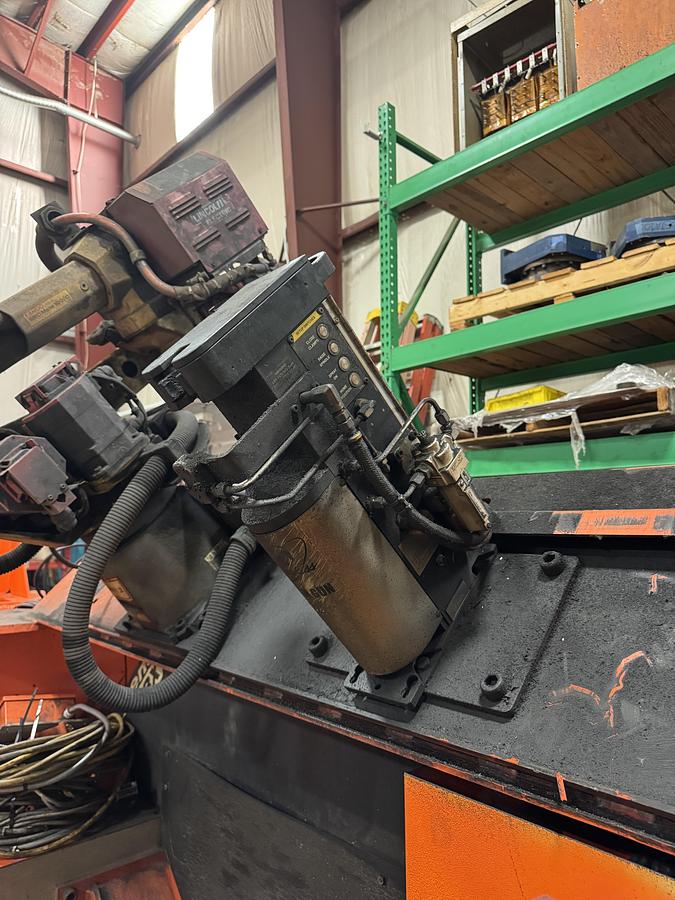 Used GENESIS SYSTEM 3X DUAL TRUNION MIG WELDING CELL WITH 2 ARC MATE 100iC R-30iB ROBOTS